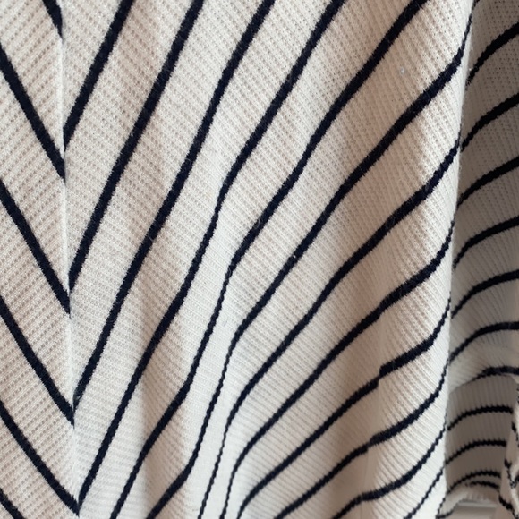 WinWin Cold Shoulder Dress White with Navy Stripes - Picture 6 of 7